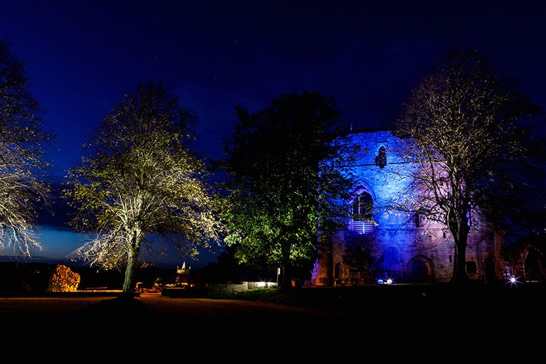 Knaresborough Castle at night by Charlotte Gale Photography