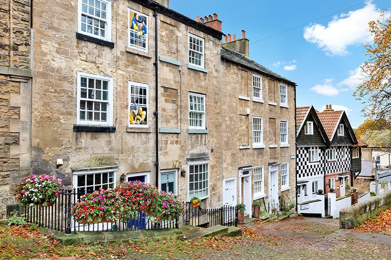 Water Bag Bank Knaresborough Trompe I'oeil windows by Charlotte Gale Photography