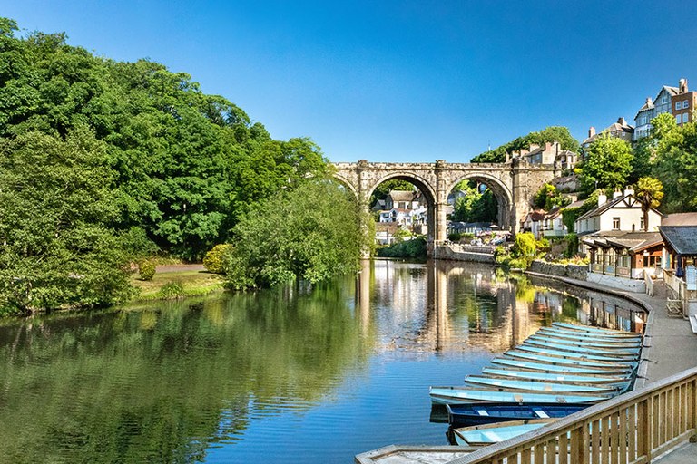 Knaresborough Waterside Viaduct river view by Charlotte Gale Photography
